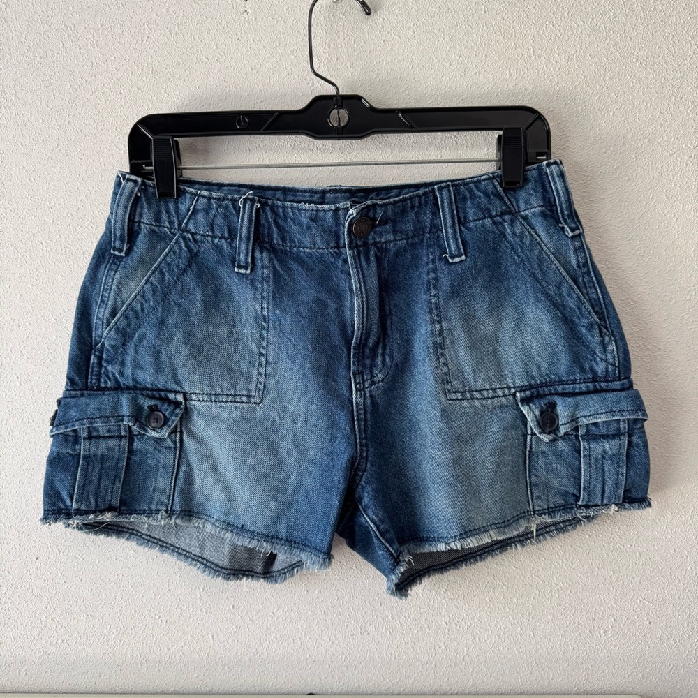 GAP kids Denim Low Stride Cargo Shorts
